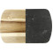 Plateau à fromages en marbre noir avec couteaux