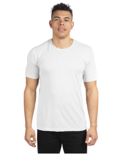 T-shirt pour homme en poly/coton à manches courtes et col rond