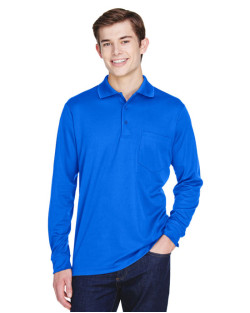 Adult Pinnacle Performance Long-Sleeve Piqué Polo with Pocket