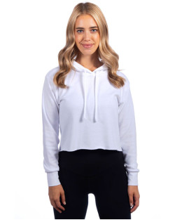 Sweat-shirt court à capuche pour femme