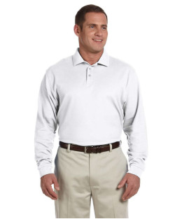 Polo pour homme à manches longues en piqué Pima de Devon & Jones