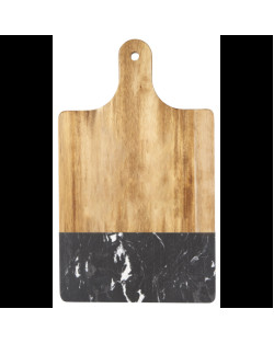 Black Marble and Wood Cutting Board