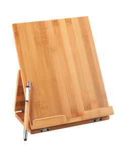 Tablet or Recipe Book Stand with Ballpoint Stylus