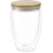 Easton Glass cup with FSC Bamboo lid 12oz