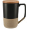 Tahoe Tea & Coffee Ceramic Mug with Wood Lid 16oz