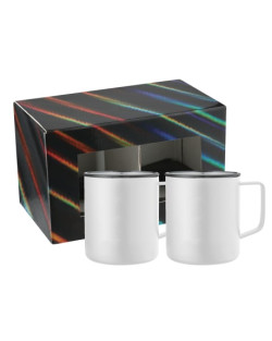 Rover Camp Mug 14oz enduit de poudre 2 en 1 coffret cadeau