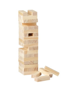 Jeu d'empilage de blocs de bois Tumbling Tower