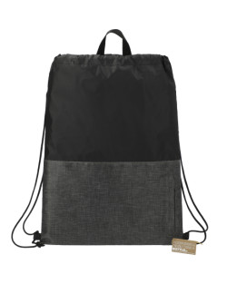 Ash Zippered Recycled Drawstring Bag
