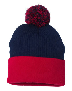 Tuque à pompon et revers 12"