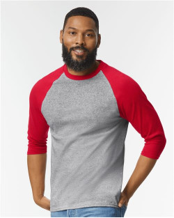 T-shirt à manches trois-quarts raglan Heavy Cotton™