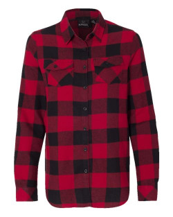 Women's Yarn-Dyed Long Sleeve Flannel Shirt