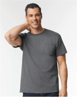 T-shirt coton supérieur avec poche 