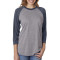 Unisex Triblend 3/4-Sleeve Raglan