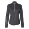 Women's Brushed Terry Heathered Quarter-Zip Pullover