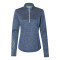 Women's Brushed Terry Heathered Quarter-Zip Pullover