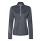 Women's Brushed Terry Heathered Quarter-Zip Pullover