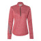 Women's Brushed Terry Heathered Quarter-Zip Pullover