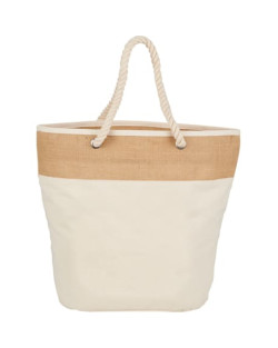 Jute Accent 12oz Cotton Canvas Rope Tote