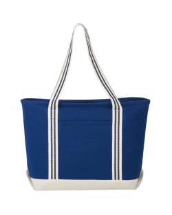 Atlantic Stripe 20oz Cotton Zippered Boat Tote
