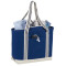 Atlantic Stripe 20oz Cotton Zippered Boat Tote
