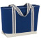 Atlantic Stripe 20oz Cotton Zippered Boat Tote