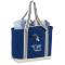 Atlantic Stripe 20oz Cotton Zippered Boat Tote