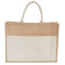 Jute Shopper Tote with Recycled Cotton Pocket