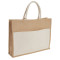Jute Shopper Tote with Recycled Cotton Pocket
