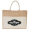 Jute Shopper Tote with Recycled Cotton Pocket