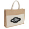 Jute Shopper Tote with Recycled Cotton Pocket