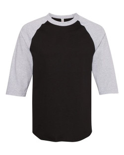 T-shirt manches raglan 3/4 classique pour adultes