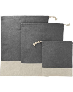 Split Recycled 3pc Travel Pouch Set