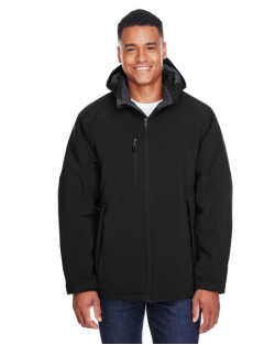 Men's Glacier Insulated Three-Layer Fleece Bonded Soft Shell Jacket with Detachable Hood