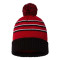 Stripe Pom Cuffed Beanie