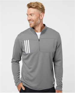 3-Stripes Double Knit Quarter-Zip Pullover