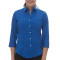 Women's Three-Quarter Sleeve Baby Twill Dress Shirt