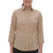 Women's Three-Quarter Sleeve Baby Twill Dress Shirt