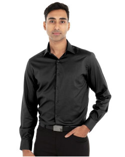 Chemise en sergé à manches longues pour hommes