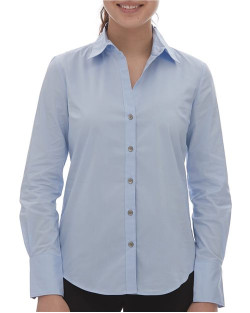 Blouse à M/L pour dames en coton extensible