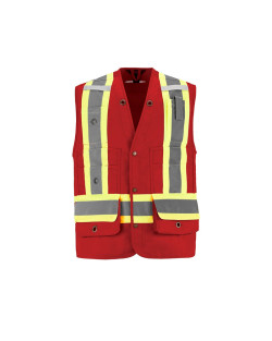 L01190 - Surveyor - Gilet de sécurité pour géomètre haute visibilité adulte