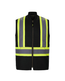 L01295 - Titan - Men's Hi-Vis Cotton Canvas Vest with Sherpa Lining