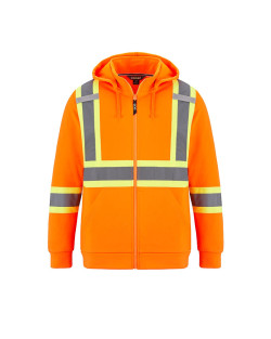 L01380 - Infinity - Men's Hi-Vis Polyester Full Zip Hoodie