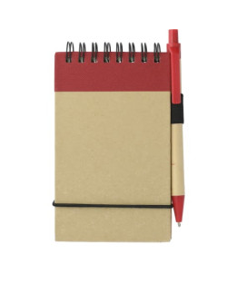 Bloc-notes en spirale recyclé de 5" x 4" avec stylo