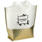 Large Laminated Metallic Bottom Tote