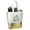Large Laminated Metallic Bottom Tote