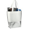 Large Laminated Metallic Bottom Tote