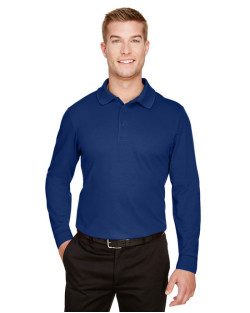 CrownLux Performance™ Men's Tall Plaited Long Sleeve Polo