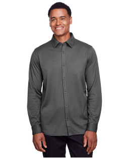 Men's CrownLux Performance™ Plaited Button-Down Shirt