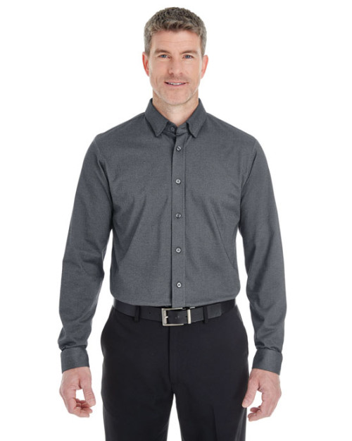 Men's Central Cotton Blend Mélange Button-Down