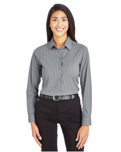 CrownLux Performance™ Ladies' Tonal Mini Check Shirt